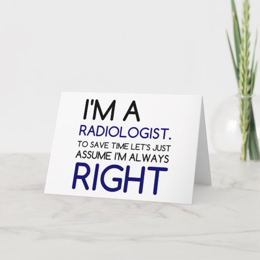 IK BEN EEN RADIOLOGIST FEESTDAGEN KAART (Voorkant)