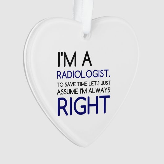IK BEN EEN RADIOLOGIST ORNAMENT (voorkant)
