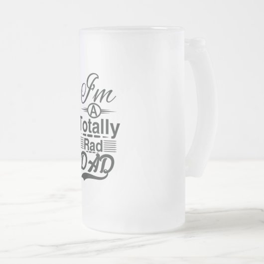 Ik ben een rauwe vader matglas bierpul (Voorkant rechts)