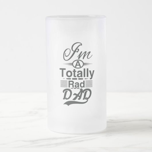 Ik ben een rauwe vader matglas bierpul (Center)