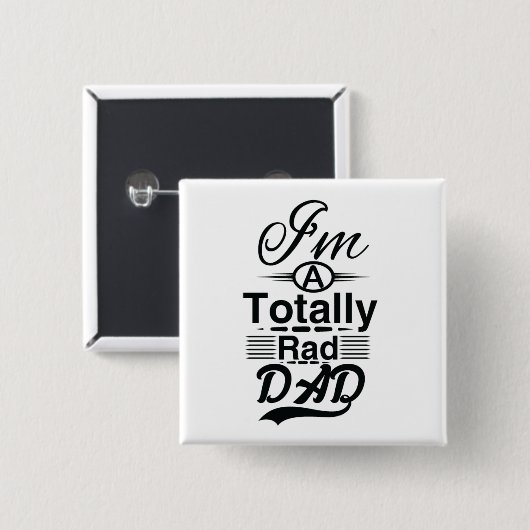 Ik ben een rauwe vader vierkante button 5,1 cm (Voorkant /achterkant)