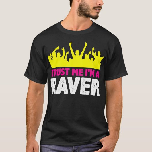 Ik ben een Raver DJ EDM Party Dance Mannen gu T-shirt (Voorkant)
