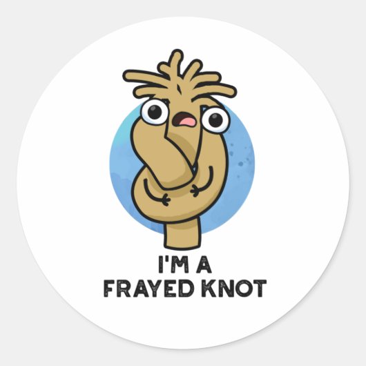 Ik ben een razend Knot Funny Rope Pun Ronde Sticker (Voorkant)