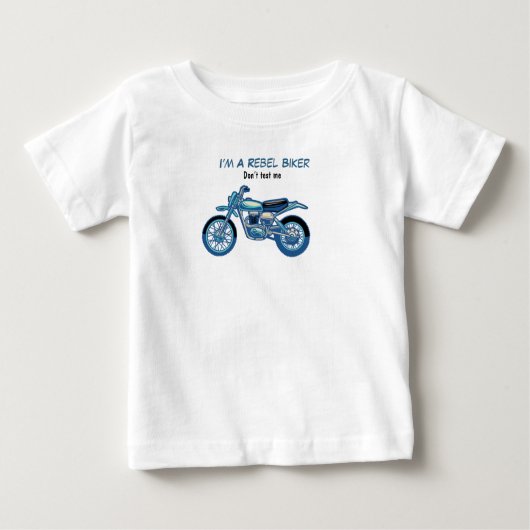 Ik ben een rebel boy biker T-shirt (Voorkant)