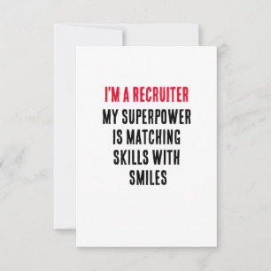 Ik ben een recruiter - mijn superkracht is bijpass bedankkaart
