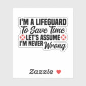 Ik ben een reddingsboei om tijd te besparen sticker (Vel)