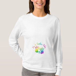 Ik ben een regenboogkraam, handafdrukken t-shirt