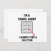 Ik ben een reisagent, ik vind altijd een oplossing briefkaart (Voorkant / Achterkant)