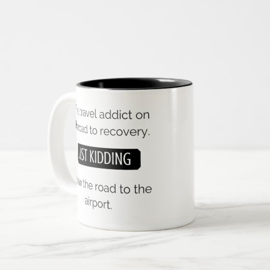 Ik ben een reisverslaafde Mok van 325 ml (Voorkant links)