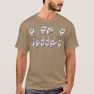 Ik ben een RIDDLE ASL Sign Language Design 1 T-shirt