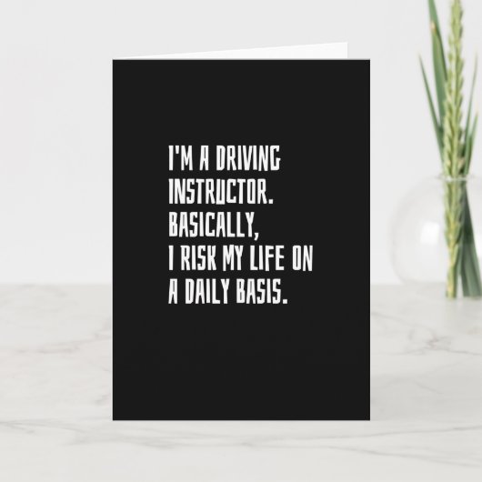 Ik ben een rijinstructeur kaart (Voorkant)