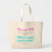 Ik ben een RN Superhero Grote Tote Bag (Voorkant)