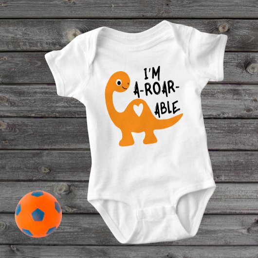 Ik ben een roar-able dinosaurus Baby bodysuit
