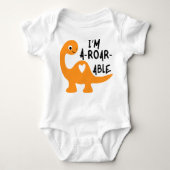 Ik ben een roar-able dinosaurus Baby bodysuit (Voorkant)