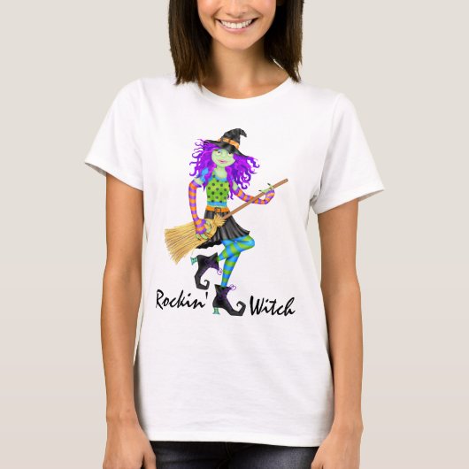 Ik ben een Rockin' Witch - SRF T-shirt (Voorkant)