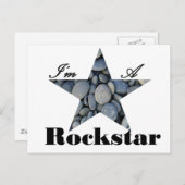 Ik ben een Rockstar Briefkaart (Voorkant / Achterkant)