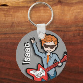 "Ik ben een Rockstar" gray genaamd sleutelhanger (Voorkant)