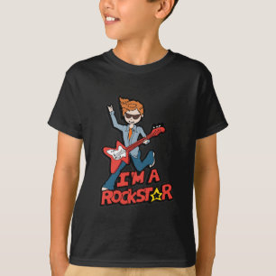 Ik ben een rockstar jongens, donker t-shirt