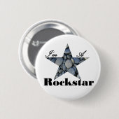 Ik ben een Rockstar Ronde Button 5,7 Cm (Voorkant /achterkant)