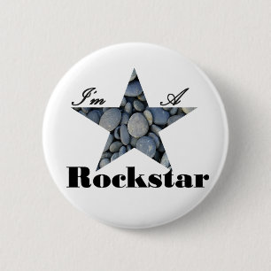 Ik ben een Rockstar Ronde Button 5,7 Cm