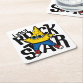 Ik ben een rockster kartonnen onderzetters (Schuin)