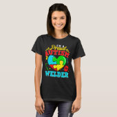 Ik ben een rode autisme Welder Puzzle Heart Autist T-shirt (Voorkant volledig)