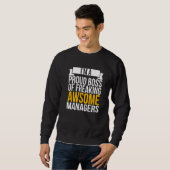 Ik ben een rode baas van Geweldige managers. Trui (Voorkant volledig)