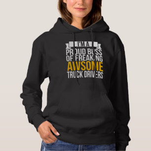 Ik ben een rode baas van Geweldige vrachtwagenchau Hoodie