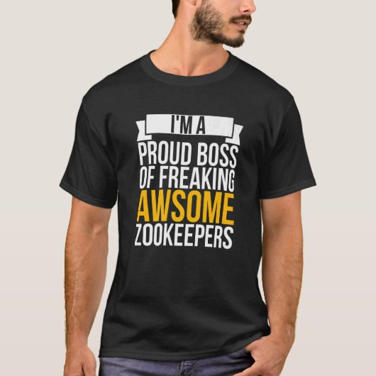 Ik ben een rode baas van Geweldige Zookeeper Coo. T-shirt (Voorkant)