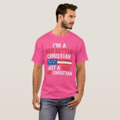 IK BEN EEN RODE LETTER CHRISTELIJK, GEEN ROOD PET T-SHIRT (Voorkant volledig)