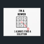 Ik ben een roeier, ik vind altijd een oplossing  a briefkaart<br><div class="desc">Leuke en geweldige verjaardagscadeau voor Moederdag,  Vaderdag,  Kerstmis,  voor moeder,  vader,  geliefde,  man en vrouw</div>