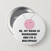 Ik ben een rolypolie ronde button 7,6 cm (Voorkant /achterkant)