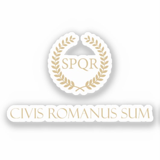 Ik ben een Romeins burger - Civis Romanus Sum Sticker (Voorkant)