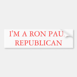IK BEN EEN RON PAUL REPUBLICAN 3 BUMPERSTICKER