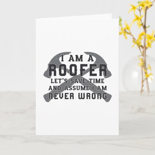 Ik ben een Roofer Roof Roofers Man Pap Constructio Kaart (Gele Bloem)