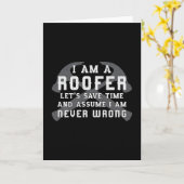 Ik ben een Roofer Roof Roofers Pap Mannen Bouw Kaart (Gele Bloem)