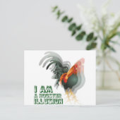 Ik ben een rooster-illusie briefkaart (Staand voorkant)