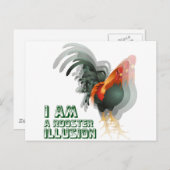 Ik ben een rooster-illusie briefkaart (Voorkant / Achterkant)