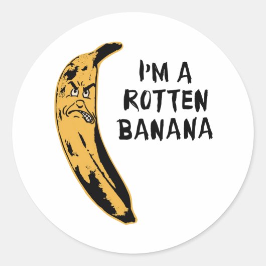 Ik ben een rotte Banaan Ronde Sticker (Voorkant)
