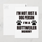 Ik ben een rottweiler mama briefkaart (Voorkant / Achterkant)
