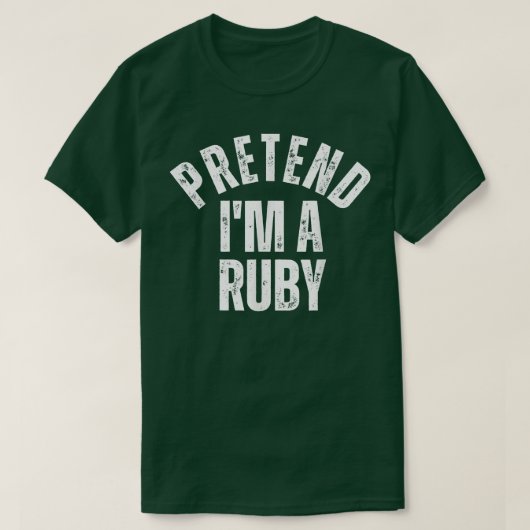 Ik ben een Ruby Funny Lazy Halloween Co. T-shirt (Design voorkant)