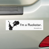 Ik ben een Ruckustar Bumpersticker. Bumpersticker (Op auto)