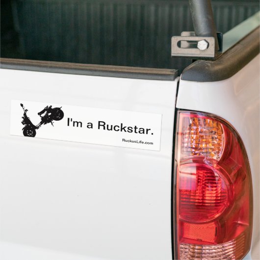 Ik ben een Ruckustar Bumpersticker. Bumpersticker (Op Truck)
