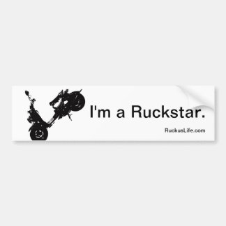 Ik ben een Ruckustar Bumpersticker. Bumpersticker