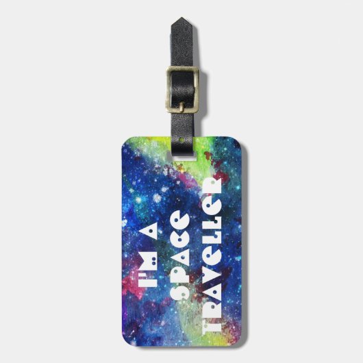 Ik ben een ruimtevaartschilderij van de reiziger,  bagagelabel (Voorkant verticaal)