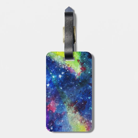 Ik ben een ruimtevaartschilderij van de reiziger,  bagagelabel (Achterkant verticaal)