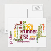 Ik ben een Runner Words Briefkaart (Voorkant / Achterkant)