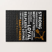Ik ben een Sagittarius Sterke Twitter Legpuzzel (Horizontaal)