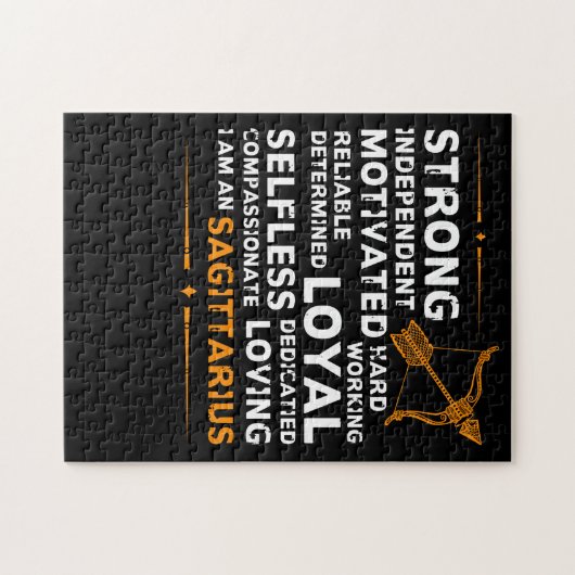 Ik ben een Sagittarius Sterke Twitter Legpuzzel (Horizontaal)