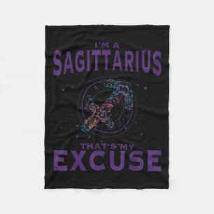 Ik ben een Sagittarius Zodiac Sign Graphic Art Arc Fleece Deken